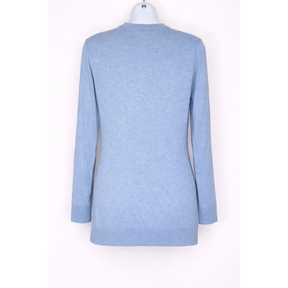 Old Navy  M Blue Button‎ Front Cardigan Knit Pockets Preppy Capsule Wardrobe